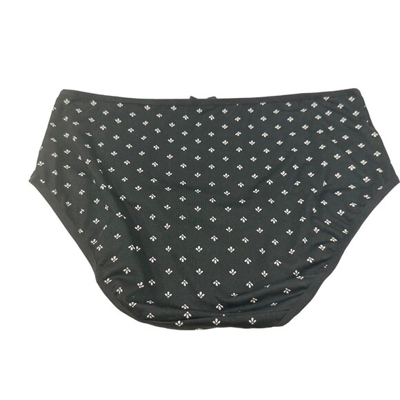 Laura Ashley Women's Size XL Panty Brief High Waist Black White New Without Tags - Picture 2 of 7